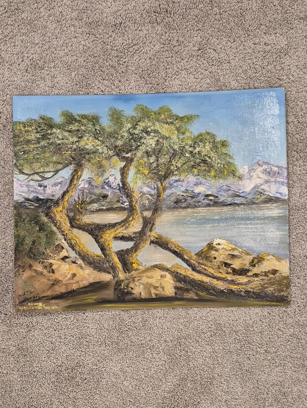 CYPRESS TREE Original Painting 1974